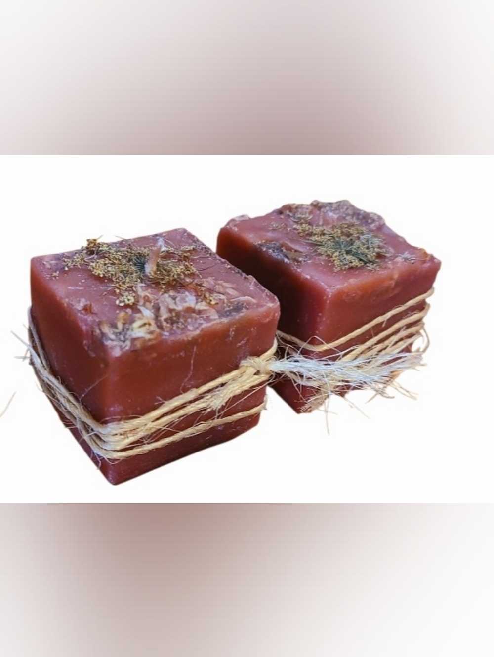 2x TWINE AND FLORAL COUNTRY CHIC CANDLES